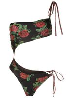 Amir Slama maillot de bain à fleurs - Noir