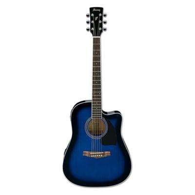 Ibanez PF15ECE-TBS gitaar Akoestische-elektrische gitaar Dreadnought 6 snaren Zwart, Blauw