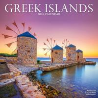 Greek Islands Calendar 2026 Square Travel Wall Calendar - 16 Month