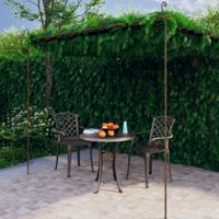 Tuinpergola 4x3x2,5 m ijzer antiekbruin