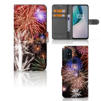 OnePlus Nord N10 Wallet Case met Pasjes Vuurwerk - thumbnail