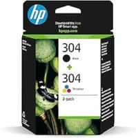 HP 304 (3JB05AE) Originele multipack printercartridges 1x zwart, 1x kleur voor HP DeskJet 26xx, 37xx, ENVY 50xx, 2 stuks (verpakking van 1), 120 pagina's (zwart)