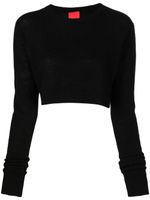 Cashmere In Love pull Como crop en cachemire - Noir