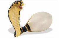Safari speeldier baby cobra 9,5 cm geel/zwart
