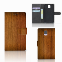 Samsung Galaxy Note 3 Book Style Case Donker Hout
