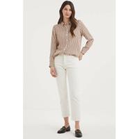 Levi's gestreepte blouse THE CLASSIC SHIRT bruin/rood