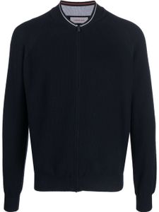 Corneliani pull zippé à col rond - Bleu