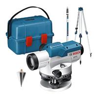 Bosch Professional optisch nivelleertoestel GOL 20 D (vergroting 20 x, maateenheid: 360 graden, bereik: tot 60 m, meetlat GR 500, statief BT 160, in transportkoffer)