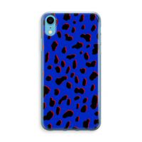 Blue Leopard: iPhone XR Transparant Hoesje