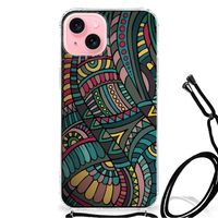 iPhone 15 Plus Doorzichtige Silicone Hoesje Aztec