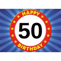 5x 50 jaar verjaardag kaart/ wenskaart Happy Birthday