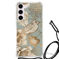 Case voor Samsung Galaxy S23 Vintage Bird Flowers - thumbnail