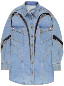 Mugler chemise en jean Cowboy à manches longues - Bleu