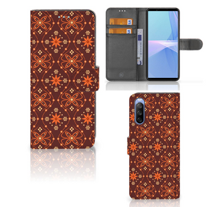 Sony Xperia 10 III Telefoon Hoesje Batik Brown