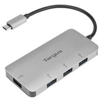 Targus ACH226EU interface hub USB 3.2 Gen 1 (3.1 Gen 1) Type-C 5000 Mbit/s Zilver - thumbnail