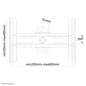 Neomounts Flatscreen wandsteun LED-WR100B bevestiging