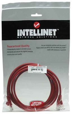 Intellinet 318952 RJ45 Netwerkkabel, patchkabel CAT 5e U/UTP 1.00 m Rood 1 stuk(s)