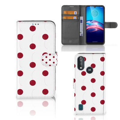 Bookcase Moto E6s Book Cover Cherries