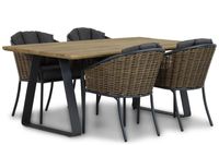 Santika Tika/Palta 180 cm dining tuinset 5-delig