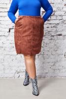 Ulla Popken suède rok - Grote Maten