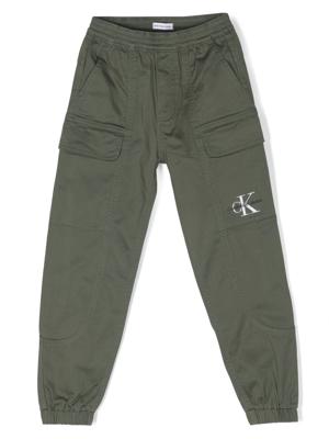 Calvin Klein Kids Trainingsbroek met geborduurd logo - Groen