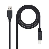 Nanocable 10.01.0802-BK kabel USB 3.0 voor printer, type A/M-B/M, stekker naar stekker, zwart, 2 m