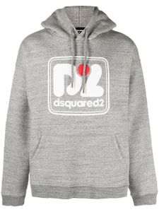 DSQUARED2 hoodie en coton à logo imprimé - Gris