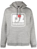 DSQUARED2 hoodie en coton à logo imprimé - Gris - thumbnail