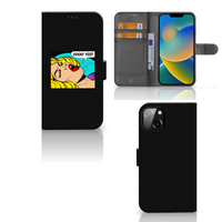 iPhone 14 Plus Wallet Case met Pasjes Popart Oh Yes