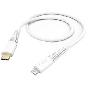 Hama USB-laadkabel USB 2.0 Apple Lightning stekker, USB-C stekker 1.50 m Wit 00201603