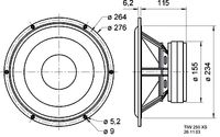 Visaton TIW 250 XS - 8 Ohm 10 inch 25.4 cm Woofer 200 W 8 Ω - thumbnail