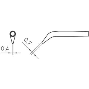 Weller RTW2 Soldeerpunt Ronde vorm, afgeschuind 45° Grootte soldeerpunt 0.7 mm Inhoud: 1 stuk(s)