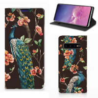 Samsung Galaxy S10 Hoesje maken Pauw met Bloemen - thumbnail