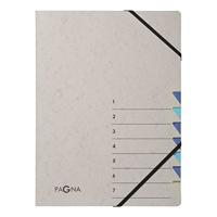 Pagna 44307-02 opbergmap 7 vakken Easy Grey 1-7 blauw