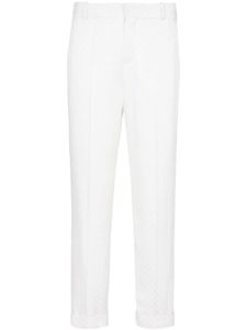 Balmain pantalon de costume monogrammé - Blanc