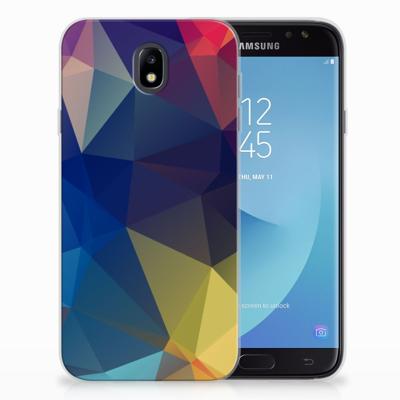 Samsung Galaxy J7 2017 | J7 Pro TPU Hoesje Polygon Dark Samsung Galaxy J7 2017 | J7 Pro TPU Hoesje Polygon Dark