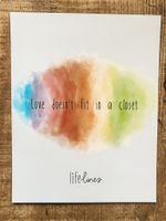 Mini Poster • Love doesn't fit in a closet - Engels - thumbnail