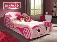 Bed LOVE CAR 90x200 cm roze - thumbnail