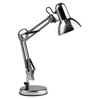 BRILLIANT lamp Henry tafellamp chroom | 1x A60, E27, 28W, geschikt voor normale lampen (niet inbegrepen) | Schaal A ++ tot E | Met snoerschakelaar