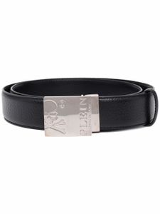 Philipp Plein ceinture à logo gravé - Noir