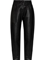 Stella McCartney pantalon droit en cuir artificiel - Noir