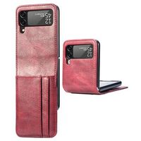 Card Series Samsung Galaxy Z Flip4 Portemonnee Hoesje - Rood - thumbnail