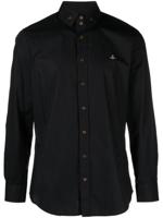 Vivienne Westwood Orb-embroidered poplin shirt - Zwart