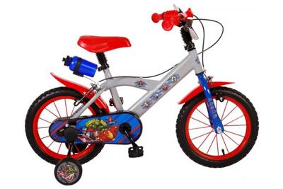 avengers kinderfiets - jongens - 14 inch - grijs - twee handremmen