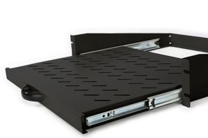 Digitus DN-19-TRAY-2-450-SW 19 inch Apparaatbodem voor patchkast 2 HE Geschikt voor kastdiepte: vanaf 450 mm Zwart, Zwart (RAL 9005)