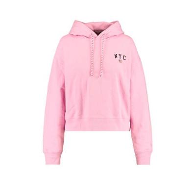 America Today hoodie Suki met tekst roze