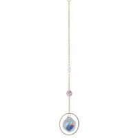 Feng Shui Regenboog Hanger Facet Bol Flower of Life Goudkleurig (31 cm)