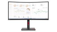 Lenovo ThinkVision T34w-30 LED display 86,4 cm (34") 3440 x 1440 Pixels Wide Quad HD Zwart - thumbnail