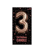 PD-Party 7060003 Folie Ballon Kaarsen | Balloon Candles | Verjaardag | Feest | Taart Decoraties - 3, Roze, 10cm Lengte x 5.5cm Breedte x 1.5cm Hoogte