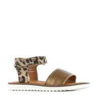Shoesme MA21S025-E leren sandalen met panterprint goud